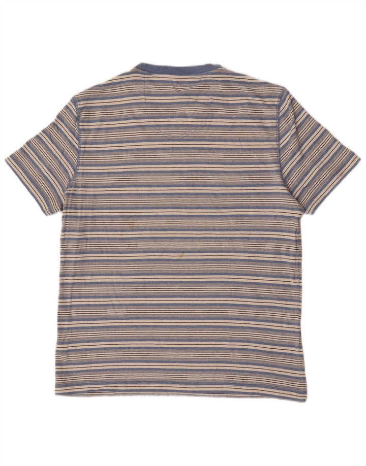 T-shirt da uomo Fat Face Top in cotone a righe blu grandi