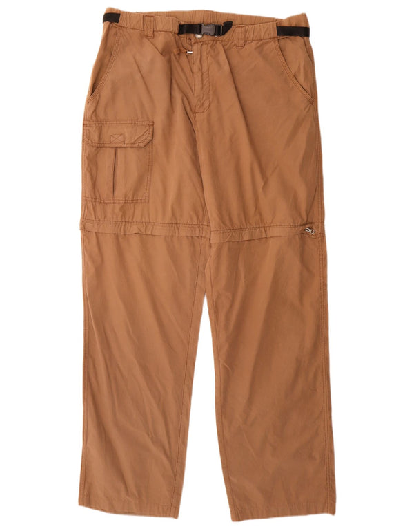 Marina Yachting Mens Straight Cargo Trousers IT 54 2XL W40 L35 Beige Cotton