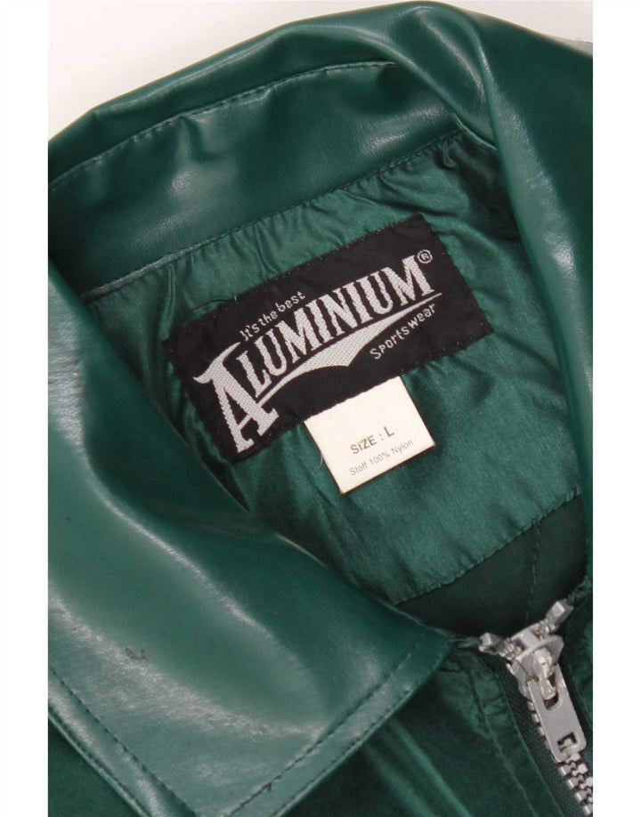 Giubbotto bomber vintage da uomo UK 40 grande nylon verde