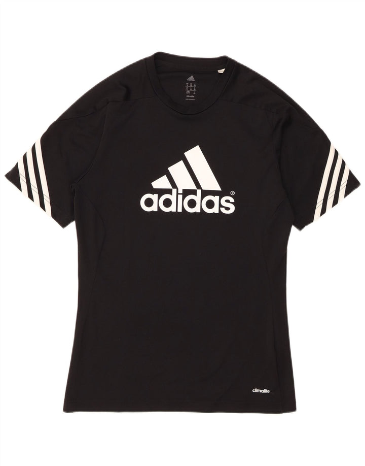 T-shirt grafica Adidas Climalite da uomo XS nera