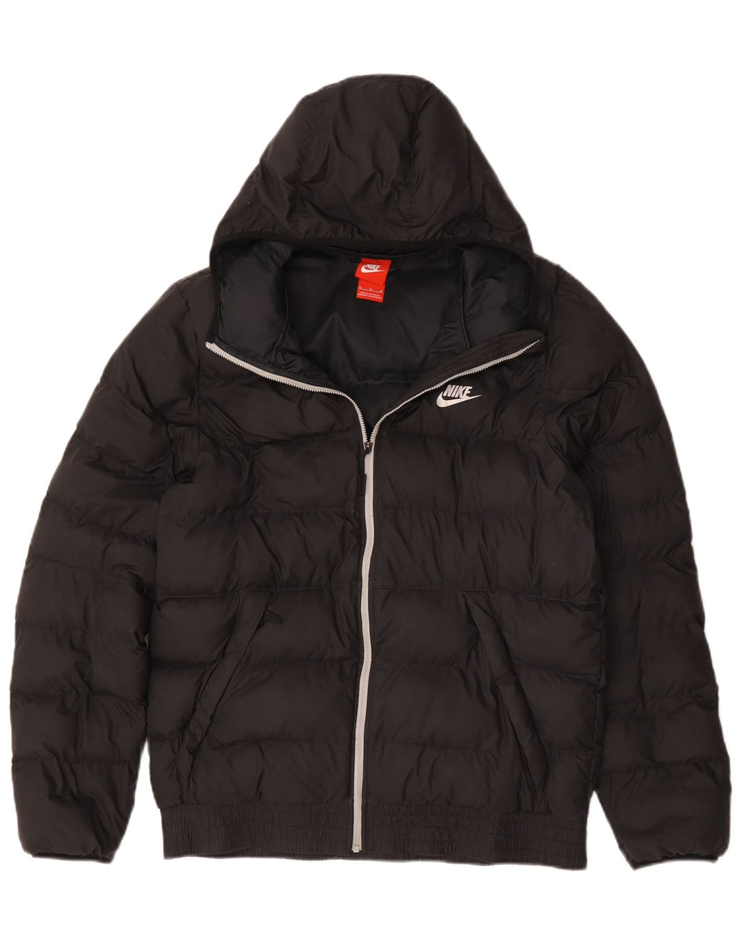 Giacca imbottita con cappuccio Nike da uomo UK 38 media nera