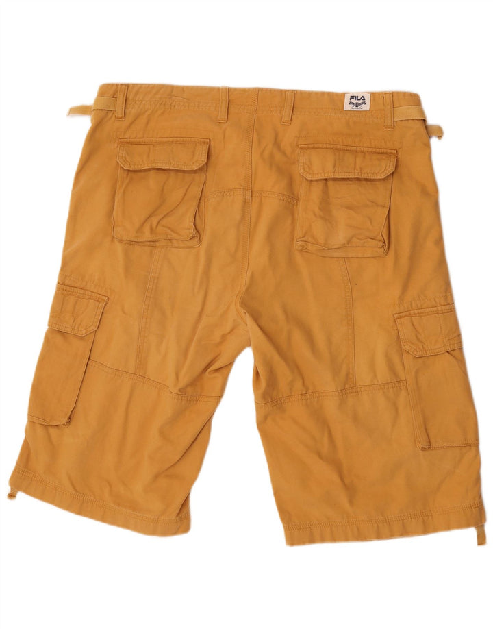 Pantaloncini cargo da uomo Fila W40 XL in cotone giallo