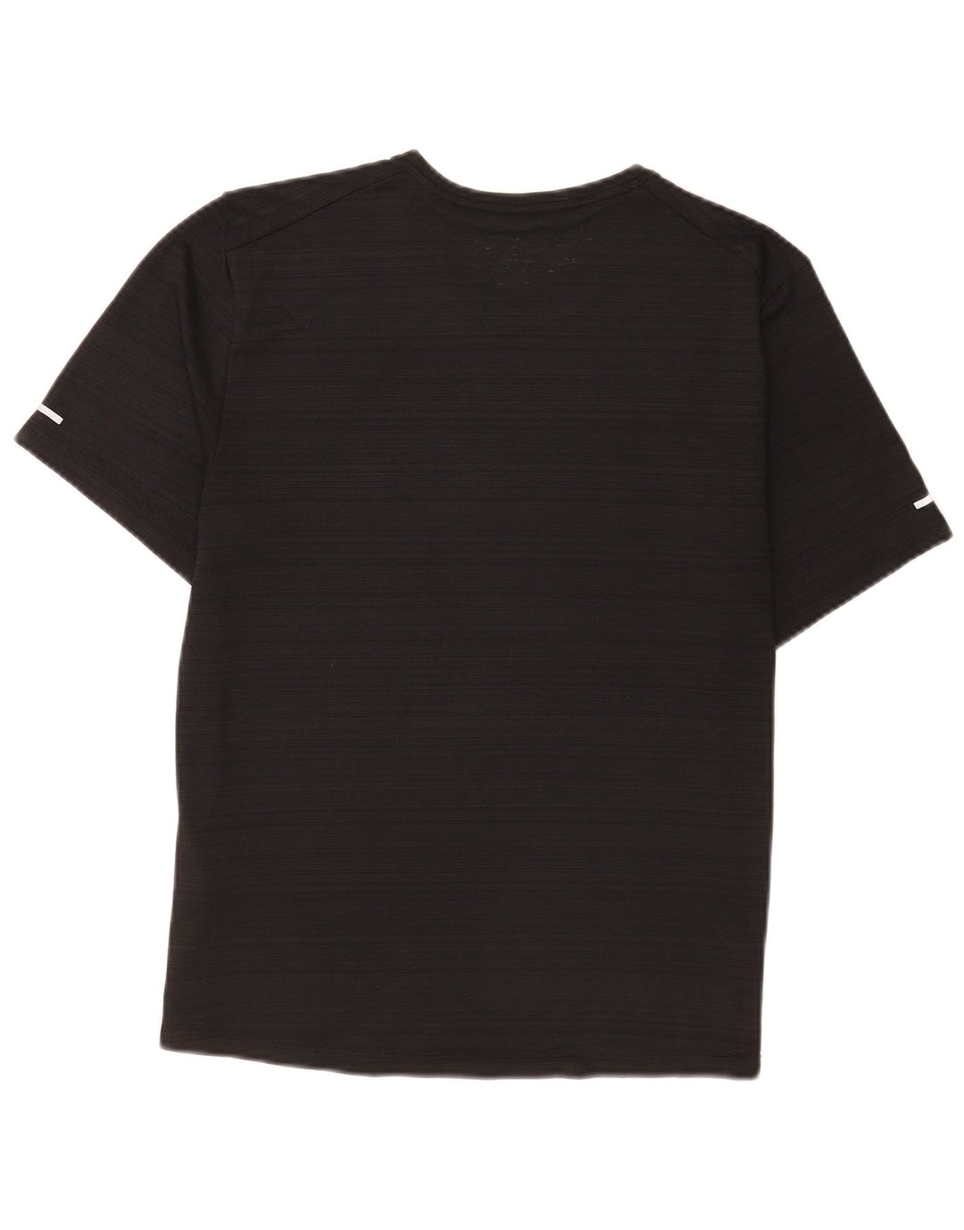 T-shirt Nike da uomo Dri Fit, top in poliestere gessato medio nero