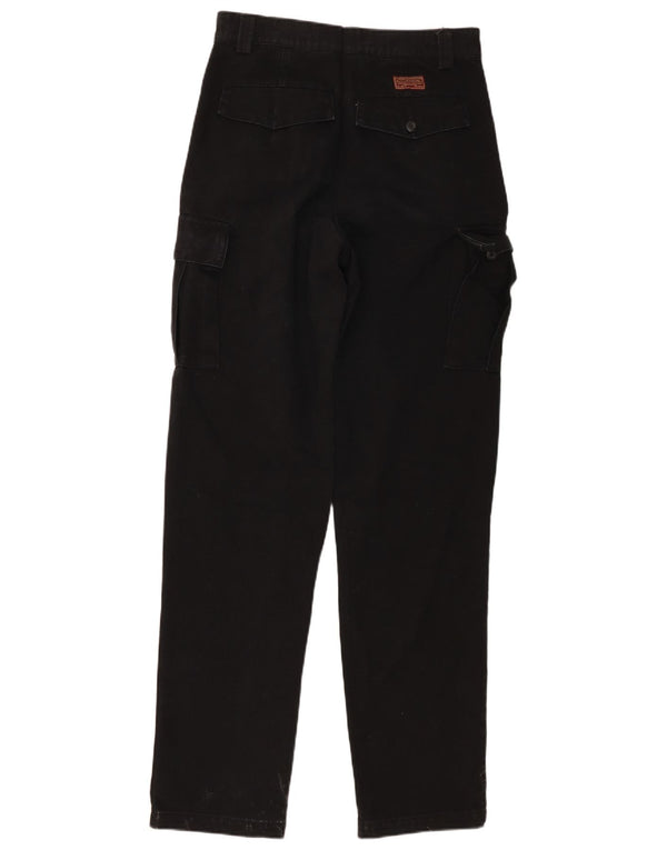 Pantaloni cargo da uomo a vita alta Rifle W33 L33 in cotone nero