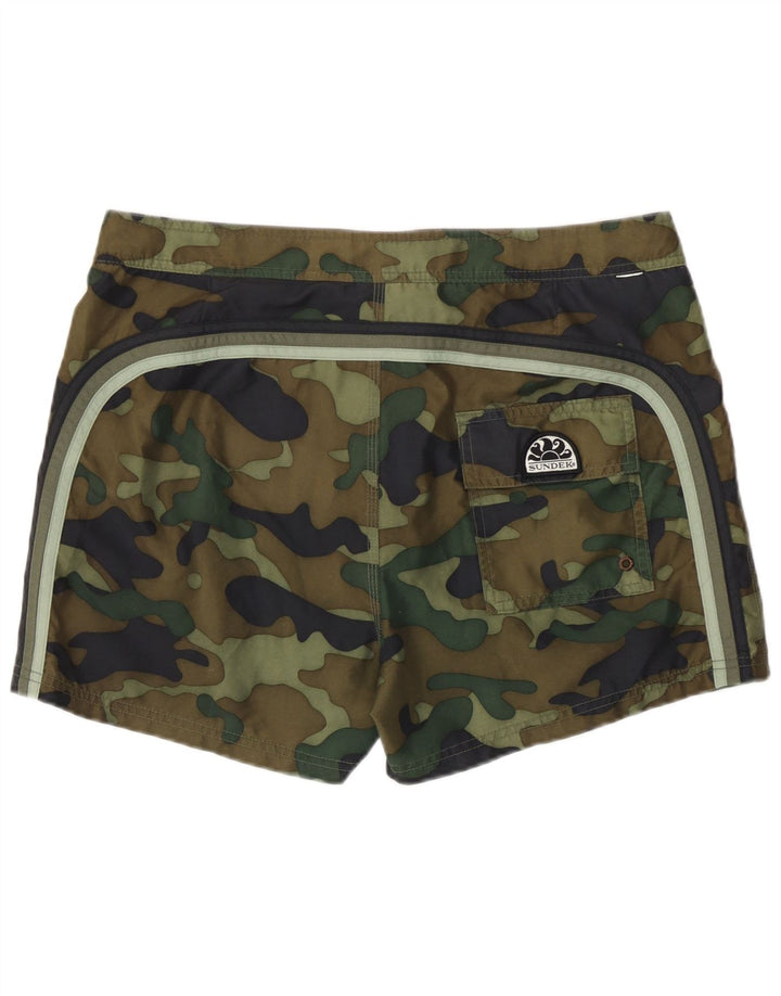 Pantaloncini da bagno da uomo Sundek medio kaki mimetico