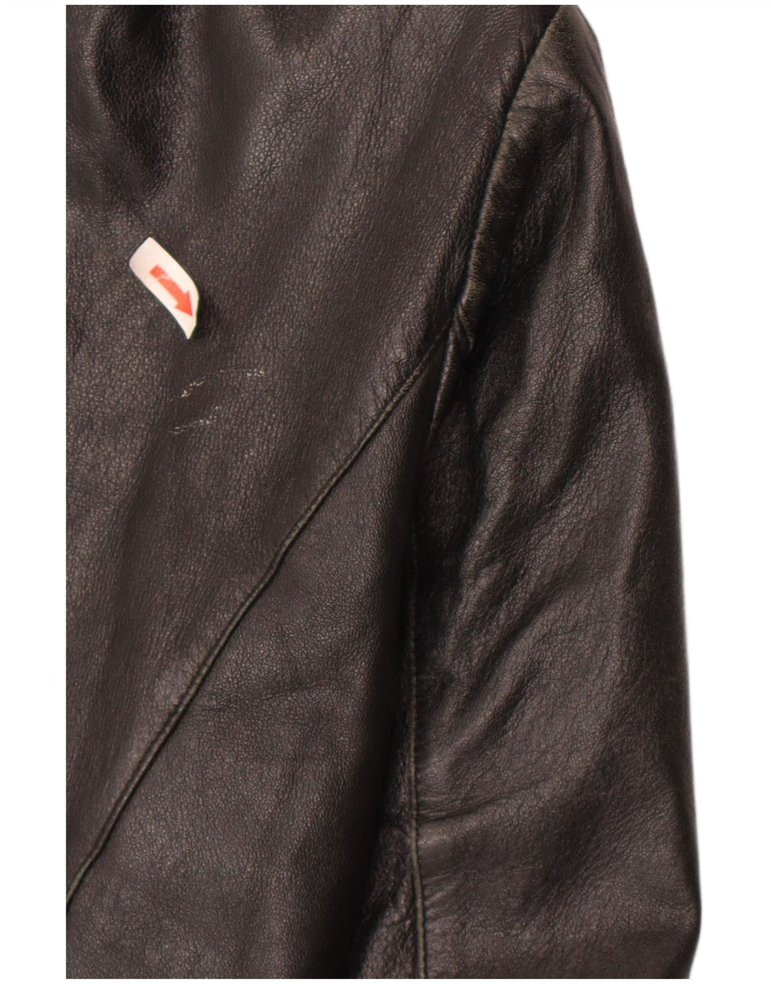 Giacca in pelle vintage da donna IT 52 2XL Pelle nera