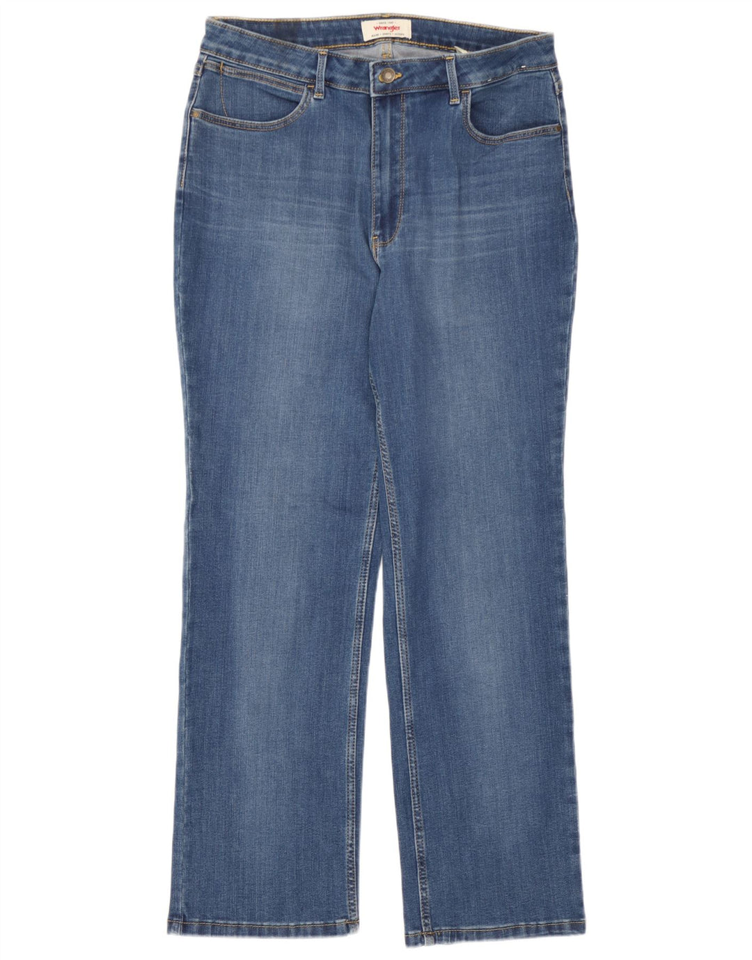 Jeans dritti da donna Wrangler W32 L30 cotone blu