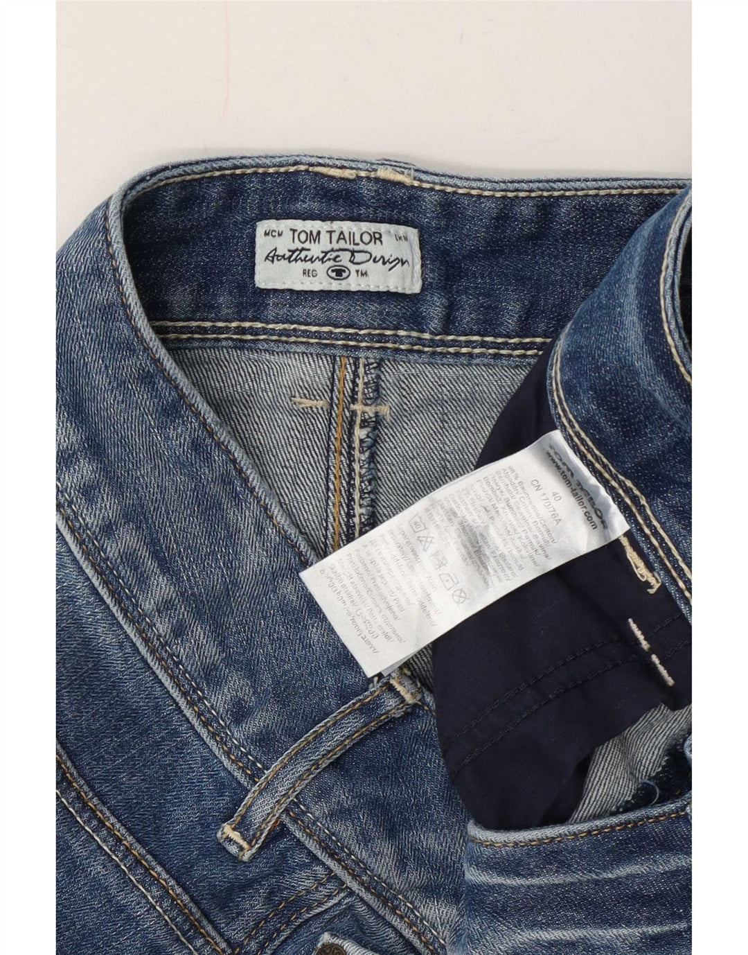 Mini gonna di jeans da donna Tom Tailor EU 40 media W34 cotone blu