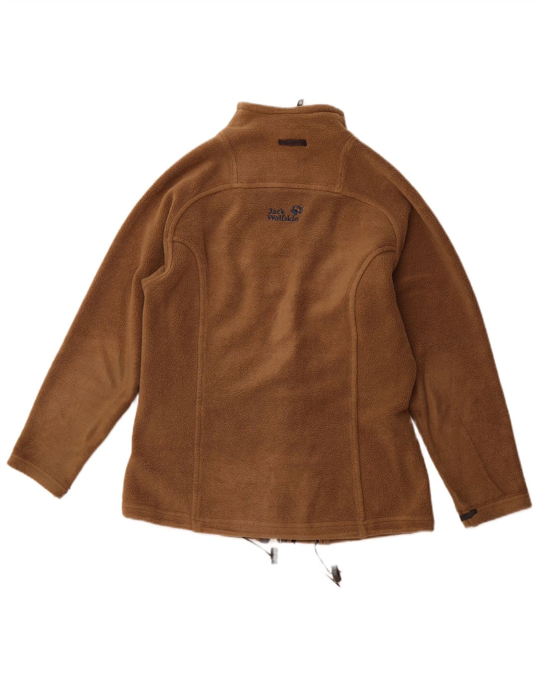 JACK WOLFSKIN Giacca in pile oversize da donna UK 6 XS Marrone