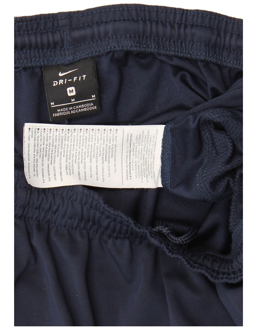Pantaloni da tuta da uomo NIKE Dri Fit medio poliestere blu navy