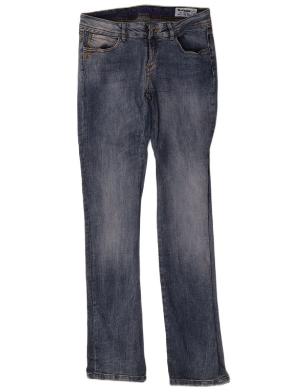 Jeans dritti vestibilità regolare da donna Desigual W30 L32 cotone blu