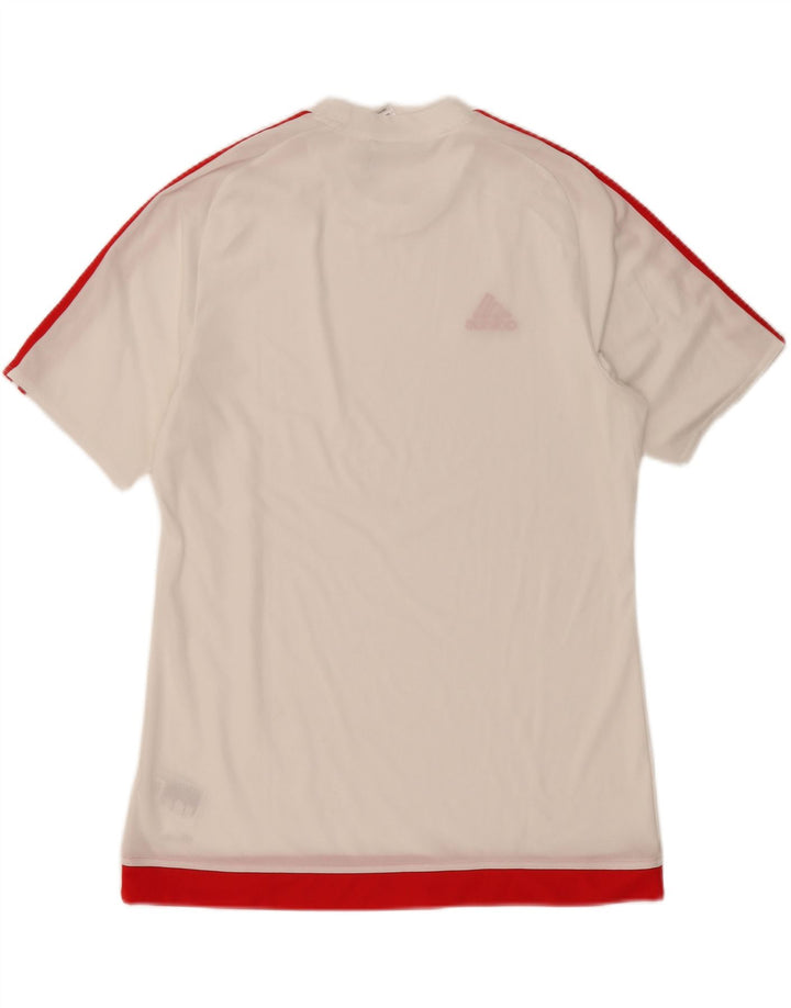 T-shirt Adidas Climalite da uomo, grande, in poliestere bianco