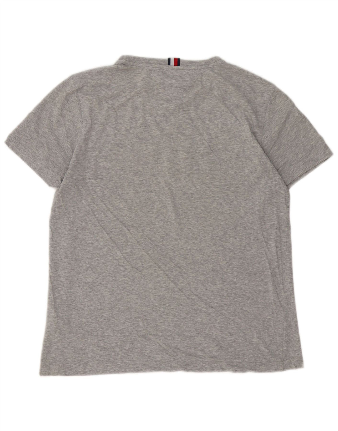 T-shirt grafica da uomo Tommy Hilfiger Top grande in cotone grigio