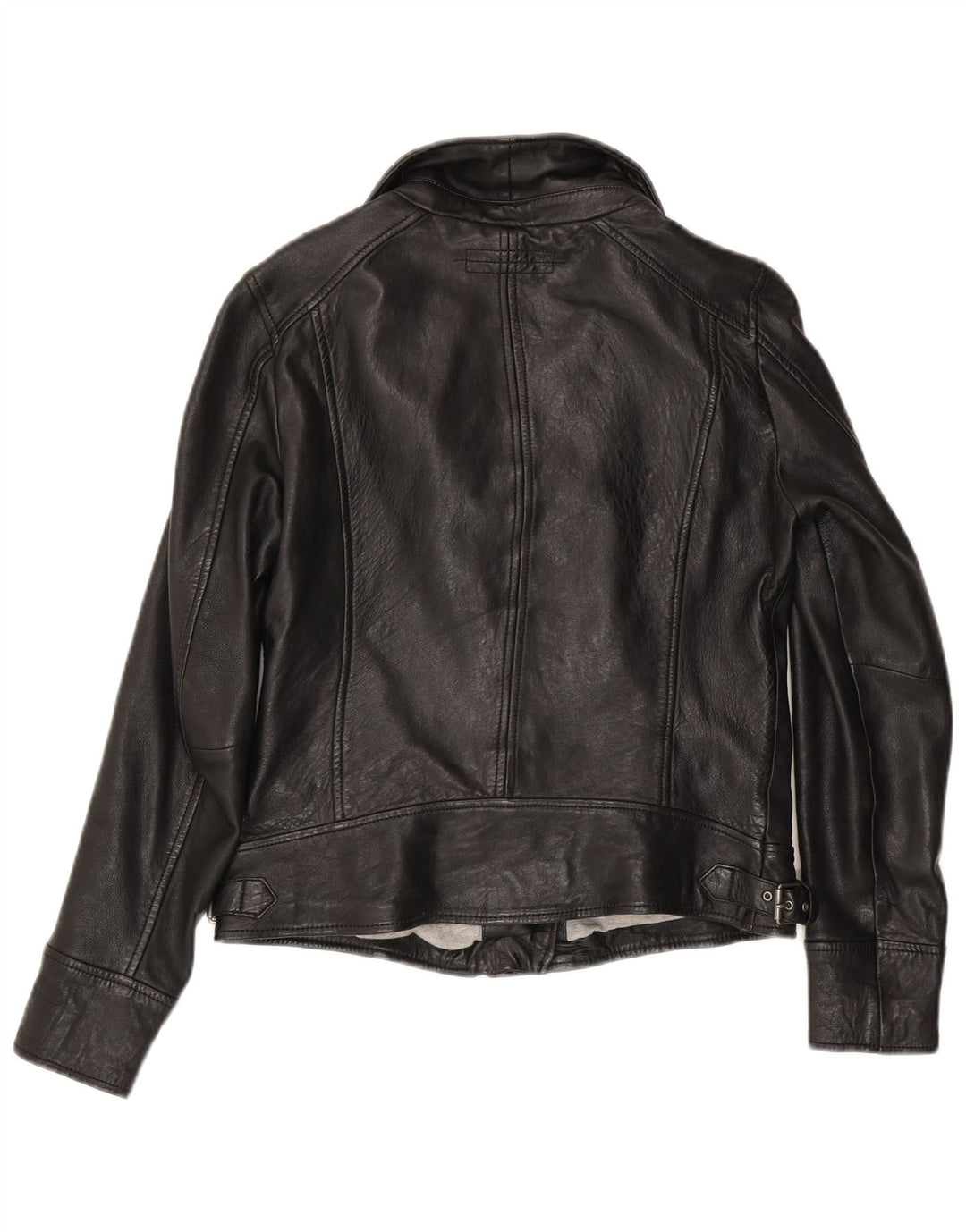 Giacca da motociclista in pelle da donna Oakwood UK 14 grande in pelle nera