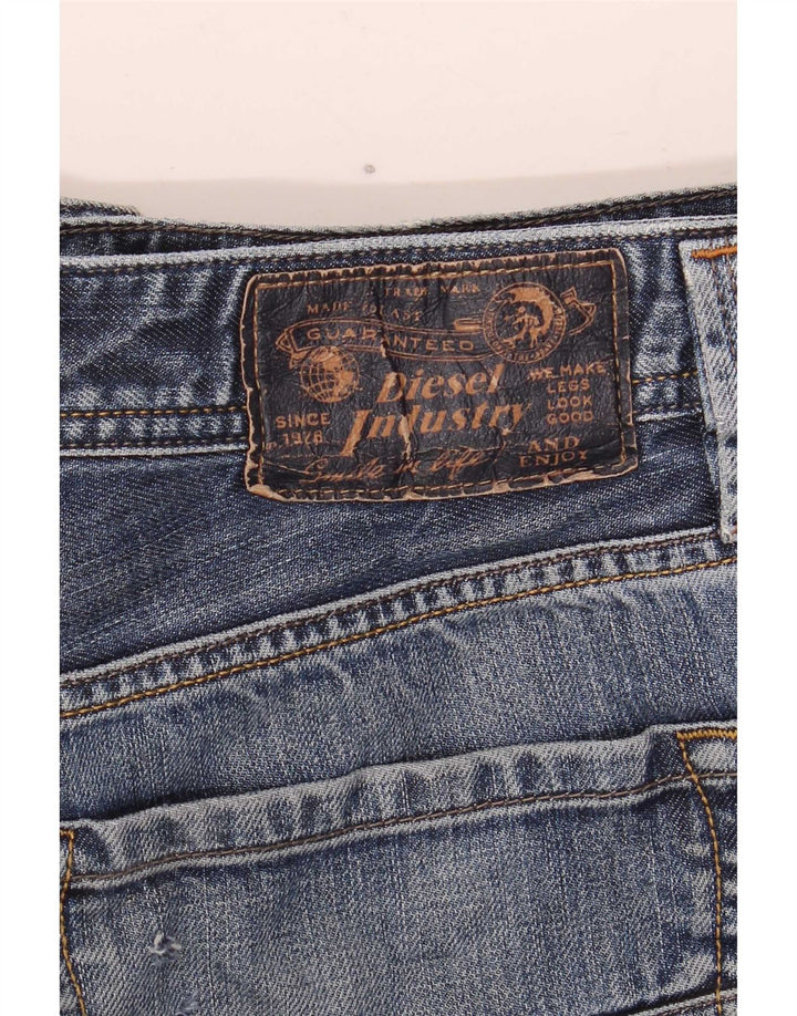 Pantaloncini di jeans da uomo Diesel W34 grandi in cotone blu