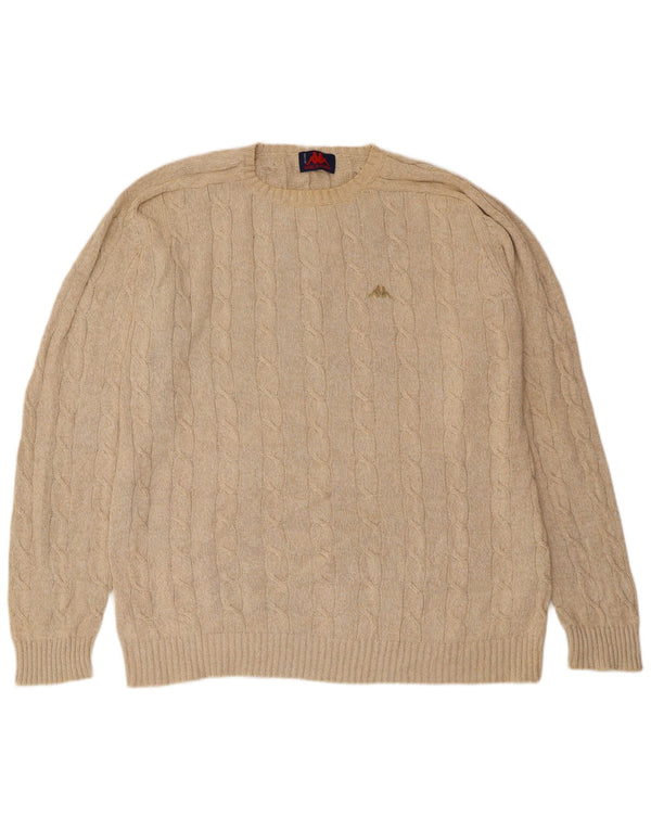 Maglione maglione girocollo da uomo KAPPA XL in cotone beige