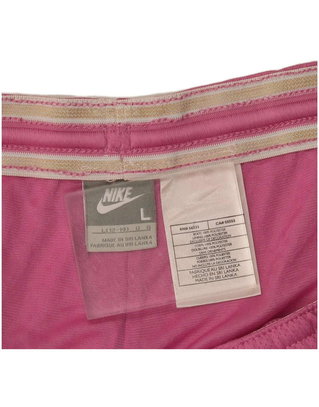 Pantaloncini sportivi da donna NIKE US 12/14 Large Rosa Poliestere