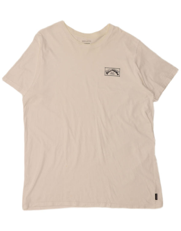 BILLABONG Mens T-Shirt Top 2XL White Cotton