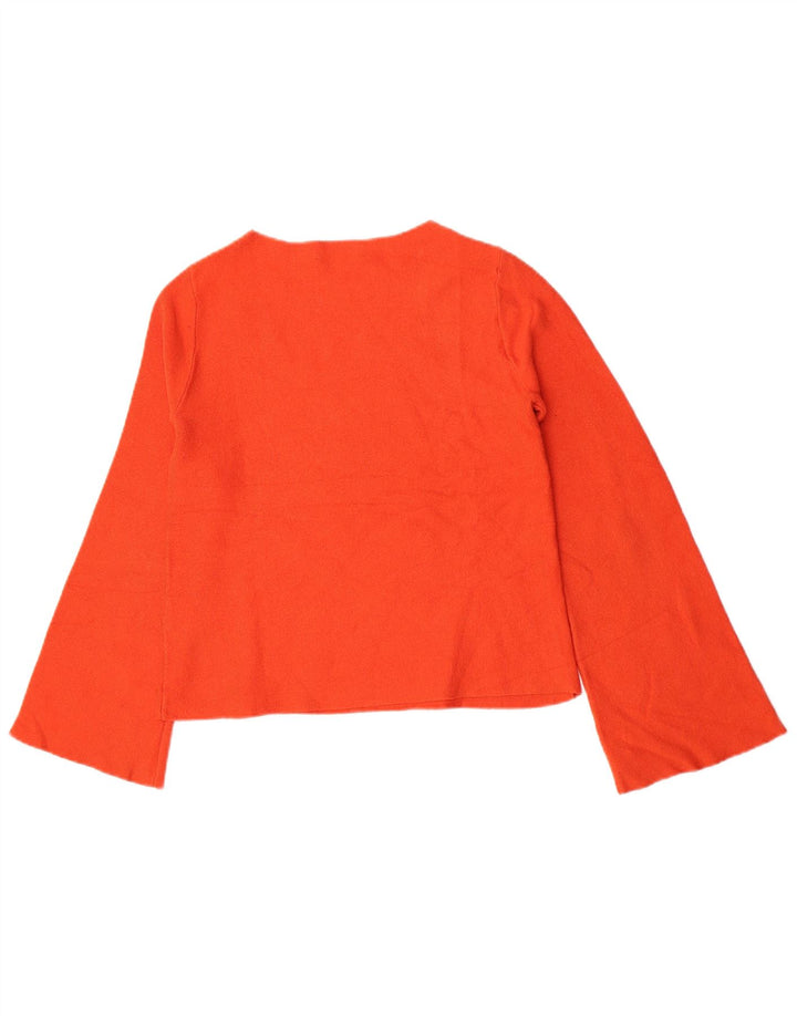 Top da donna a maniche lunghe Oasis UK 6 XS arancione viscosa
