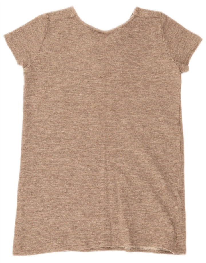 T-shirt Zara da donna Top UK 12 marrone medio screziato