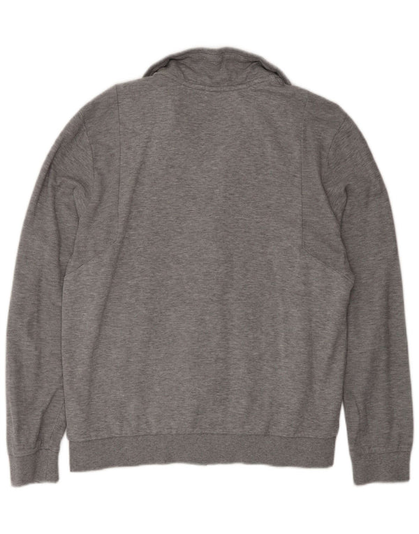 Giacca da tuta da uomo Hugo Boss in cotone grigio medio
