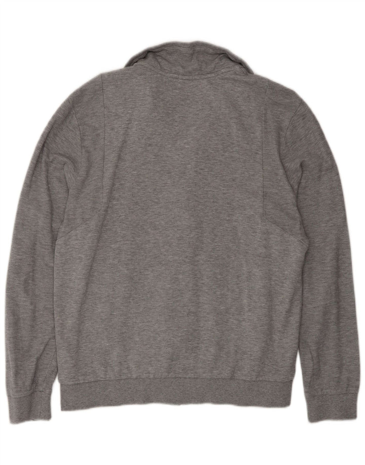 Giacca da tuta da uomo Hugo Boss in cotone grigio medio