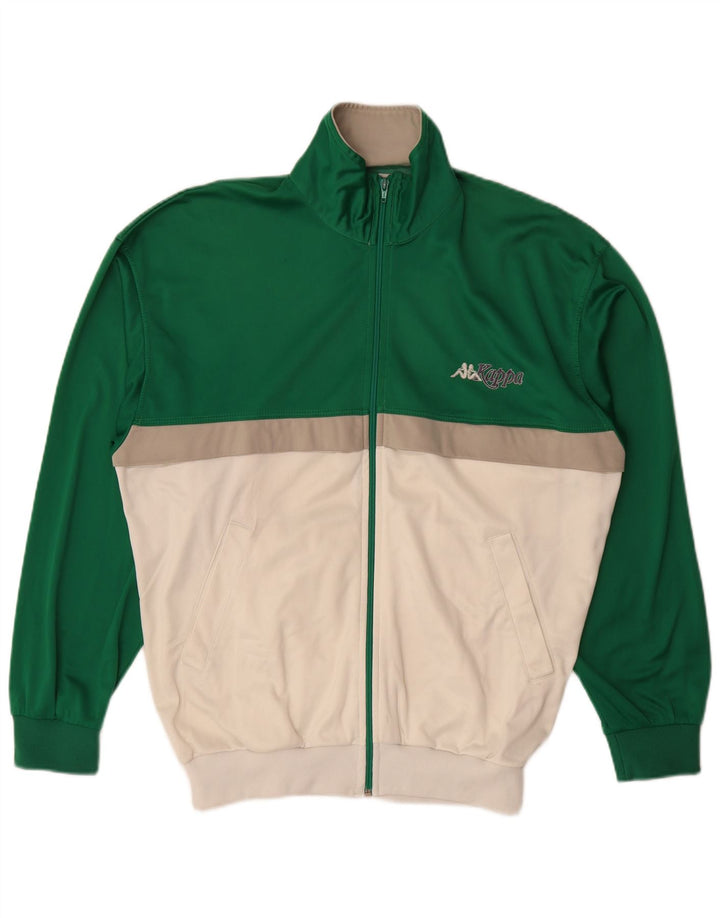 Giacca da tuta da uomo Kappa Large verde color block