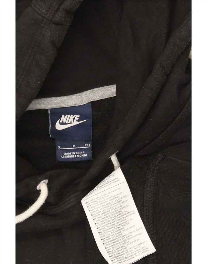 Felpa con cappuccio grafica Nike da uomo piccola in cotone nero