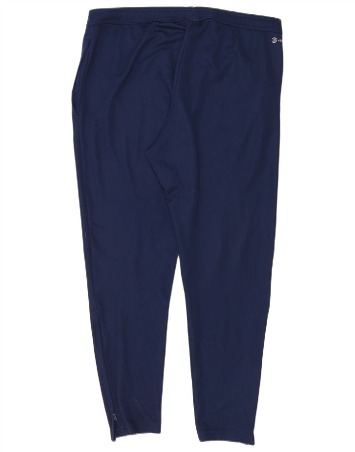 Pantaloni da tuta Adidas Aeroready da uomo XL in poliestere blu navy