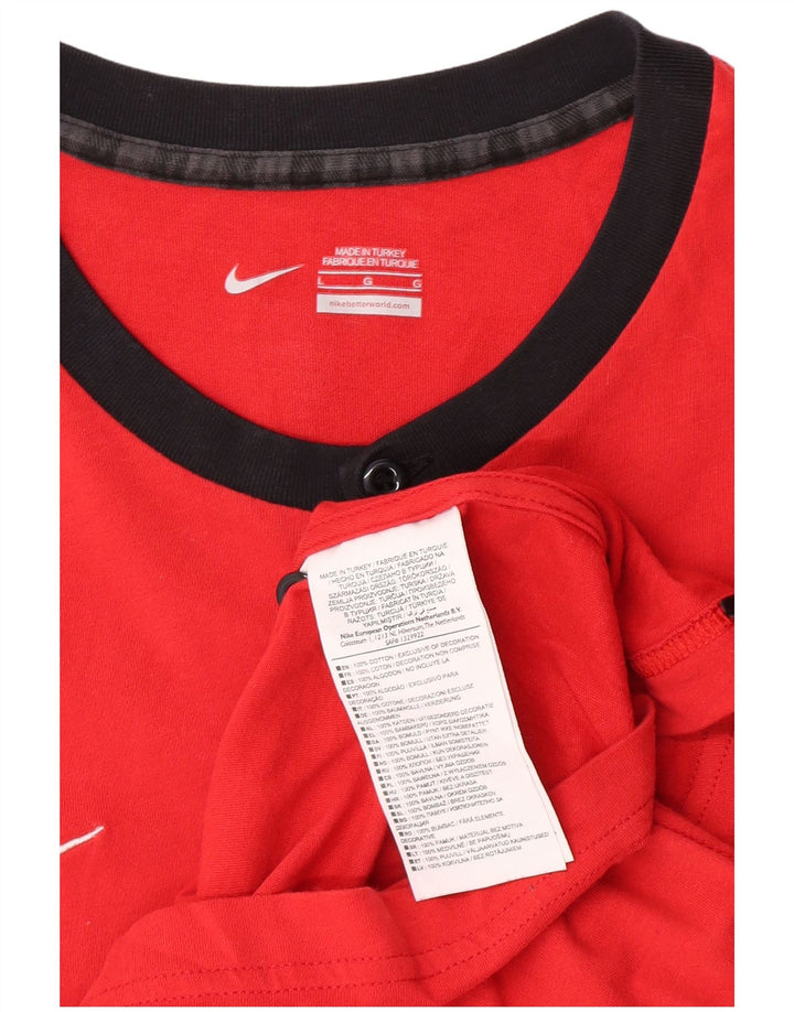 Nike Ragazzi 12-13 anni Large Rosso Cotone