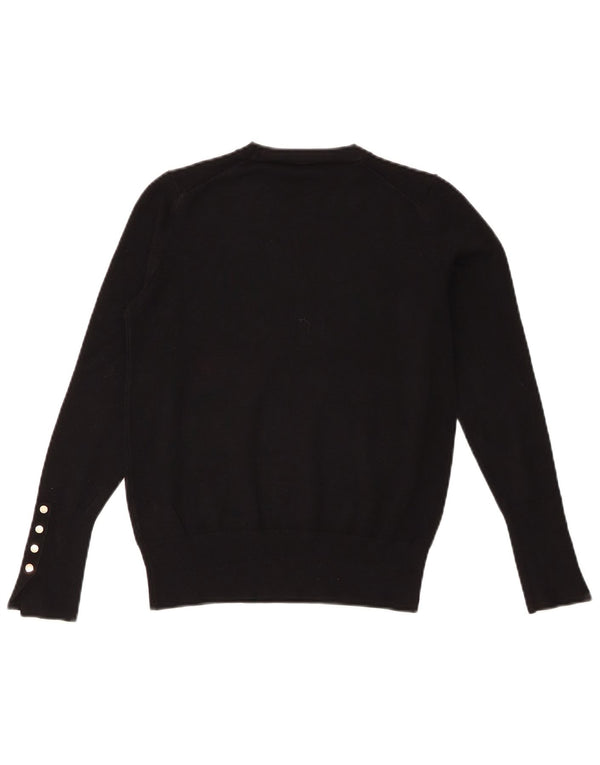 Maglione maglione girocollo da donna Zara UK 12 medio nero