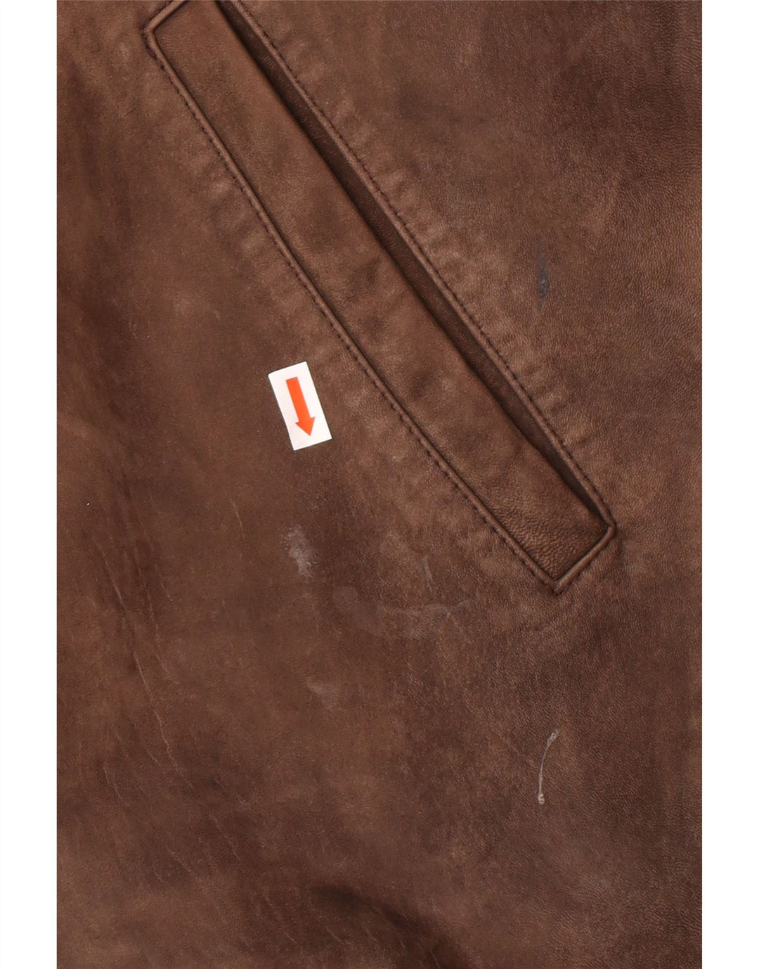 Giacca in pelle vintage da uomo UK 42 XL in pelle marrone