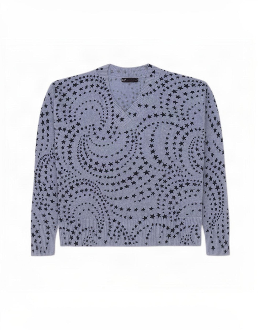 Maglione da donna con scollo a V con motivo astratto Marks & Spencer UK 18 XL Blu