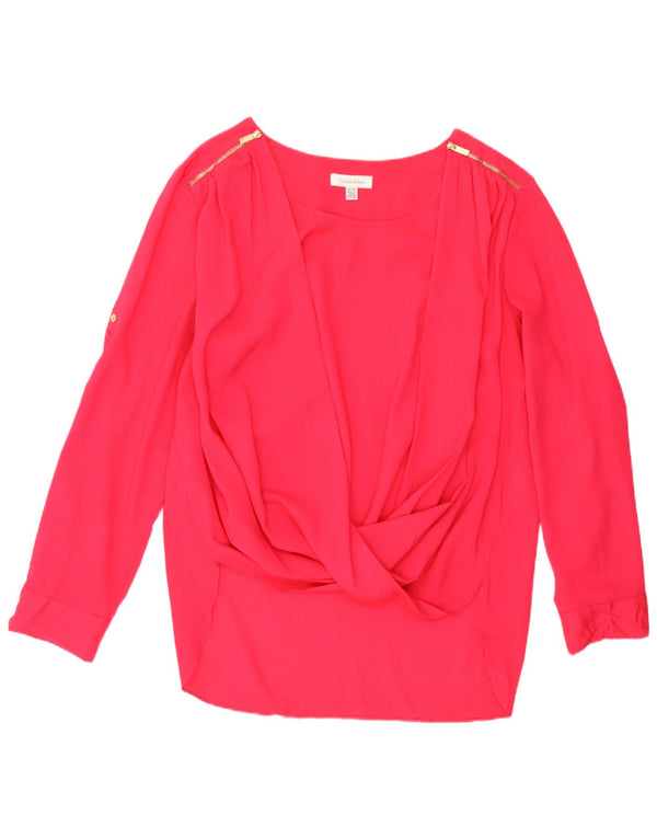 Camicetta a maniche lunghe da donna Calvin Klein Top UK 18 XL poliestere rosa