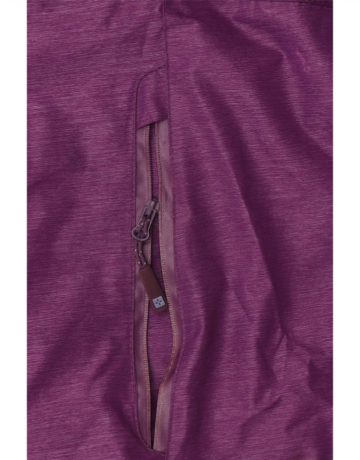 MOUNTAIN WAREHOUSE Womens Rain Jacket UK 14 Medium  Purple Colourblock