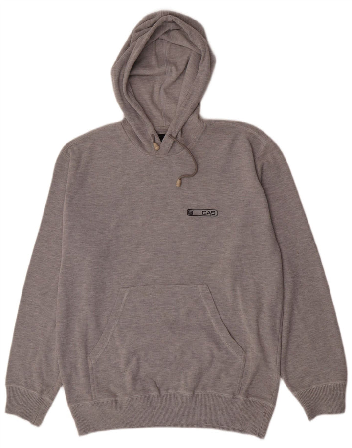 Felpa con cappuccio da uomo Gas XL in cotone grigio