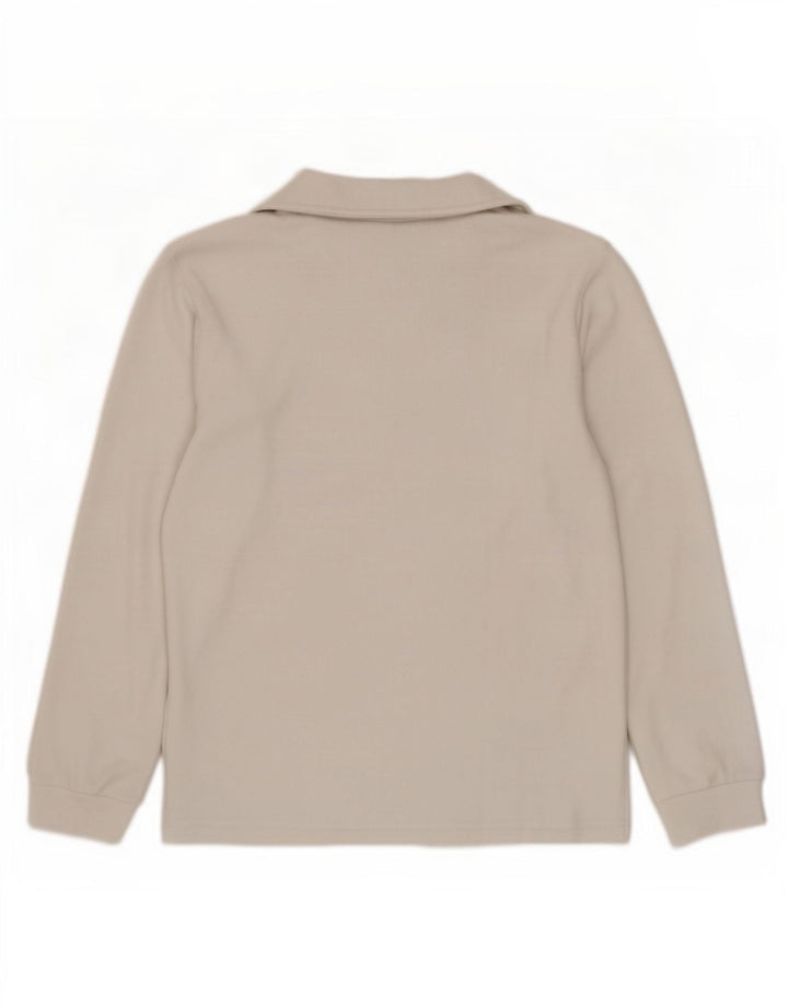 Maglione in pile Champion da uomo con zip e collo, poliestere bianco medio