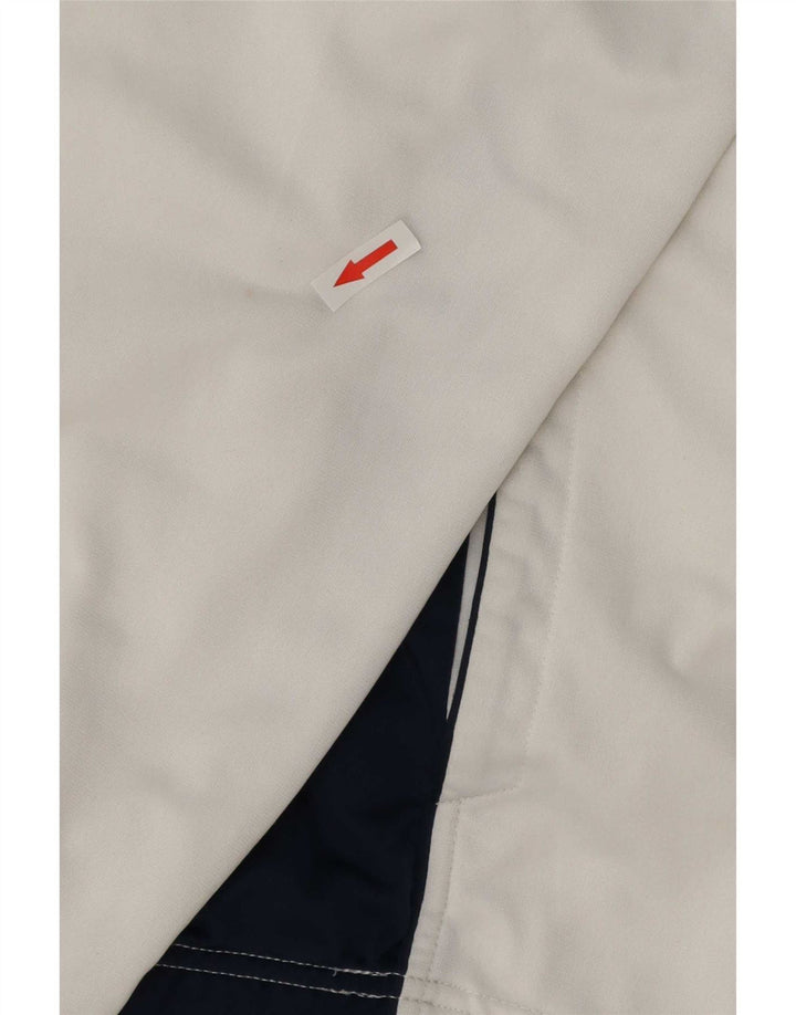 Giacca da ginnastica da uomo Asics, piccola, in poliestere color block bianco