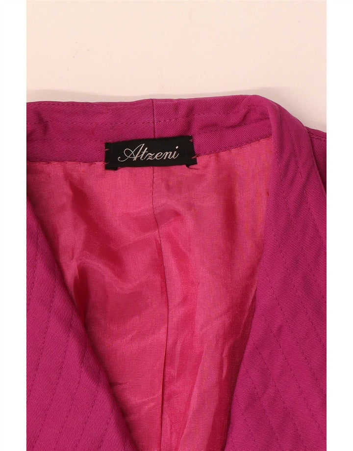 Giacca blazer doppiopetto vintage da donna UK 12 rosa medio