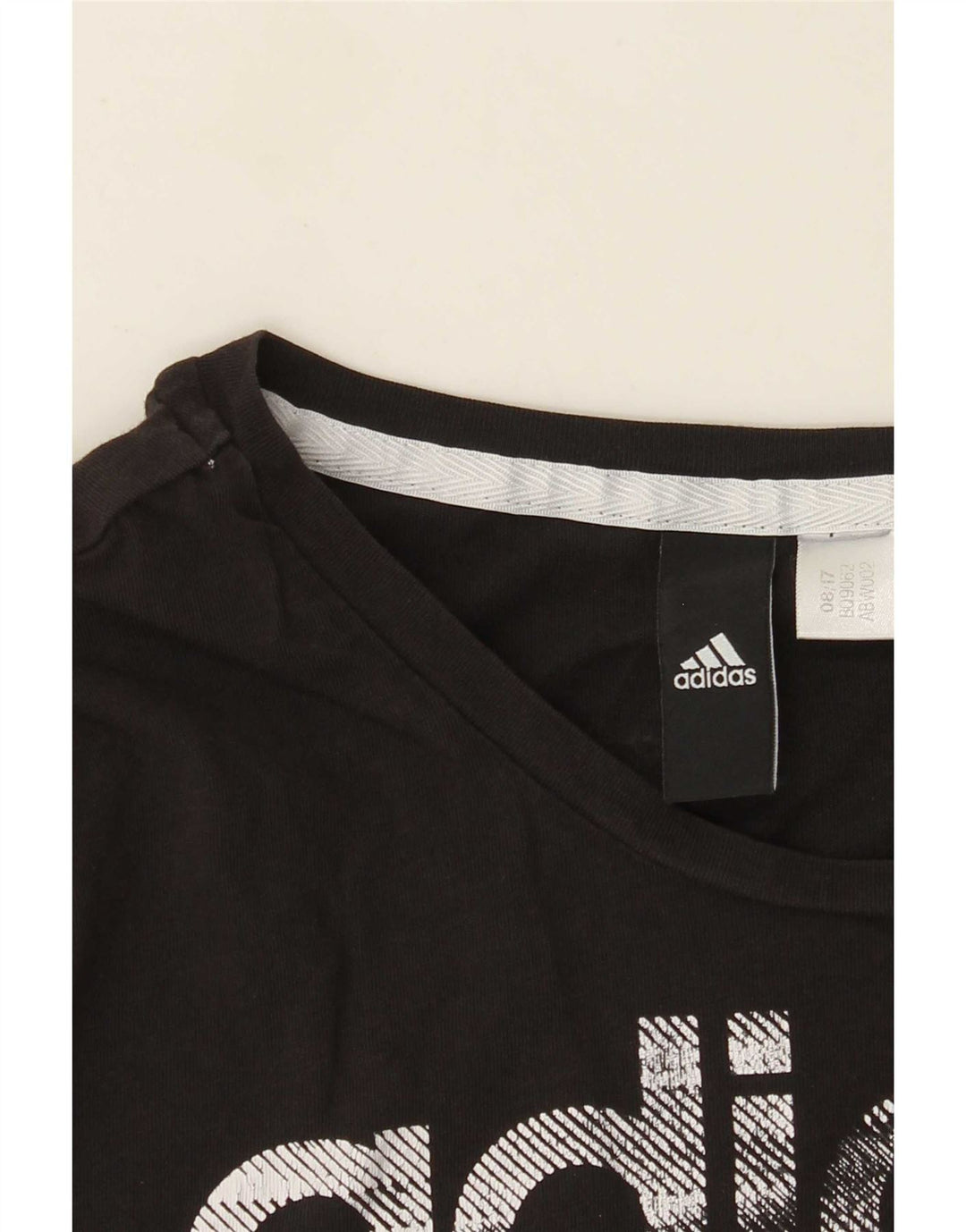 T-shirt grafica da donna Adidas Top UK 12 media nera