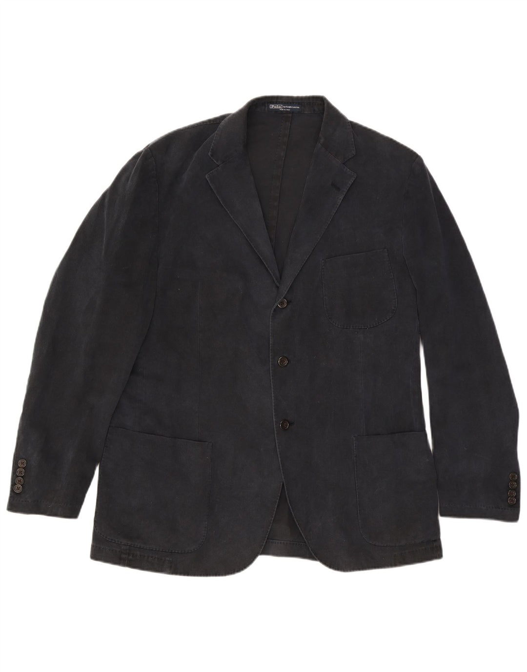 Giacca blazer a 3 bottoni da uomo Polo Ralph Lauren IT 54 XL cotone nero