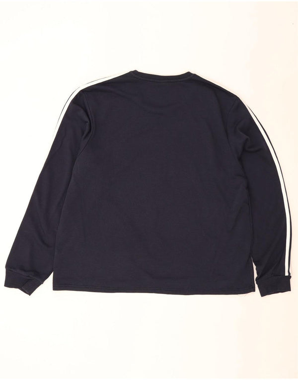 Felpa Adidas Uomo Maglione 2XL Blu Navy Cotone