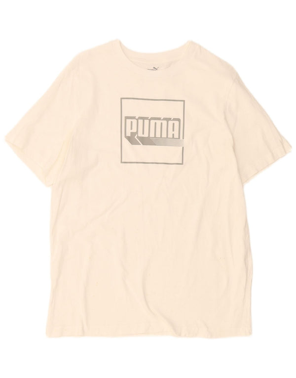 T-shirt grafica da uomo Puma Large bianca
