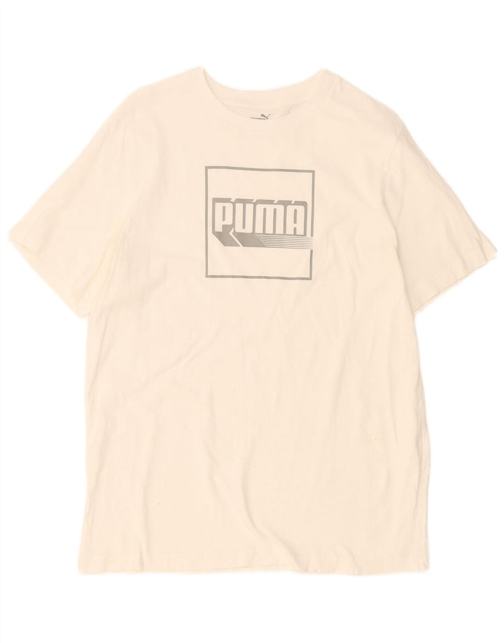 T-shirt grafica da uomo Puma Large bianca