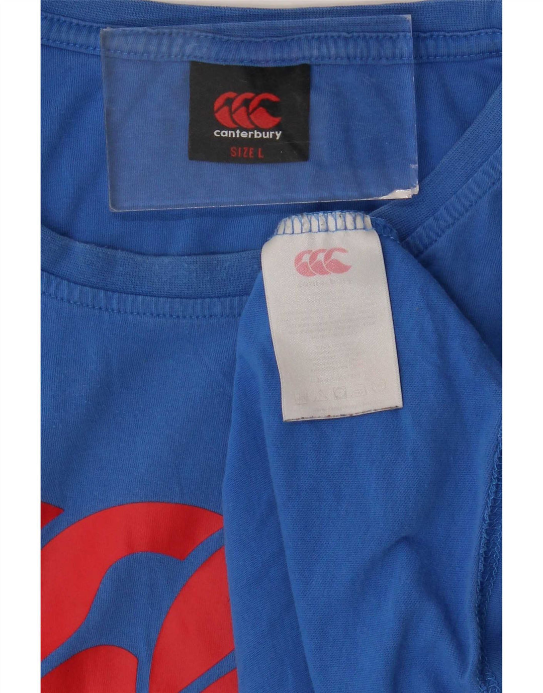 T-shirt grafica da uomo Canterbury Top grande in cotone blu