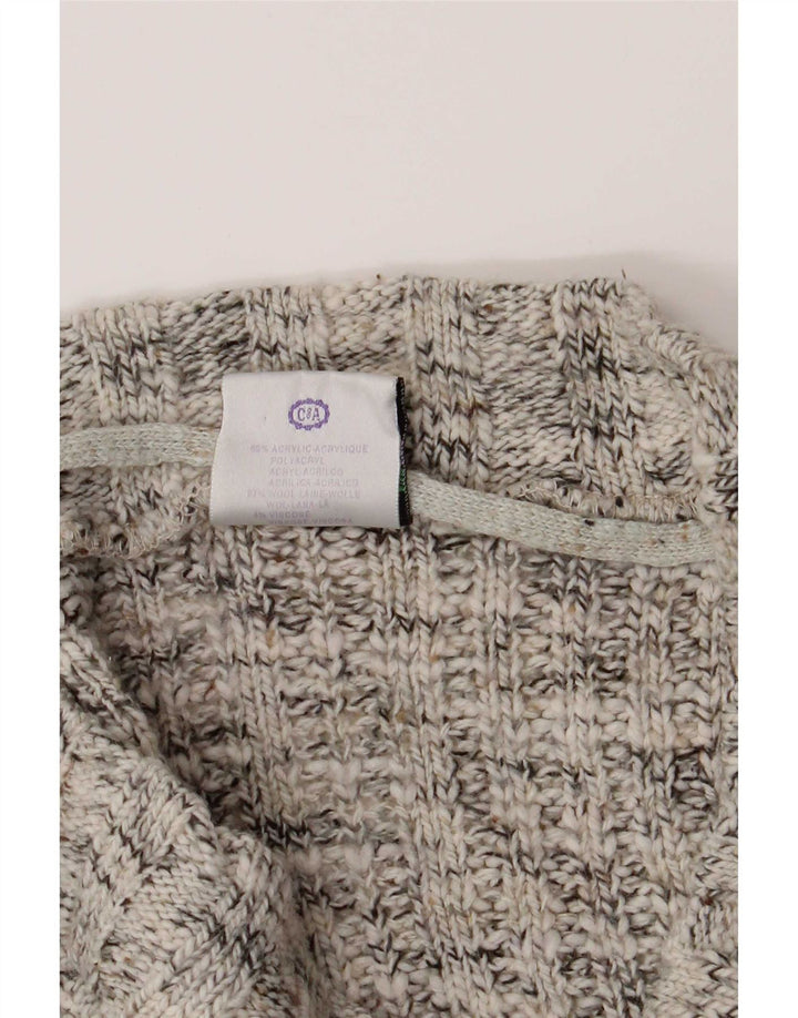 Maglione da uomo C&A New Fast con scollo a V Acrilico screziato grigio medio