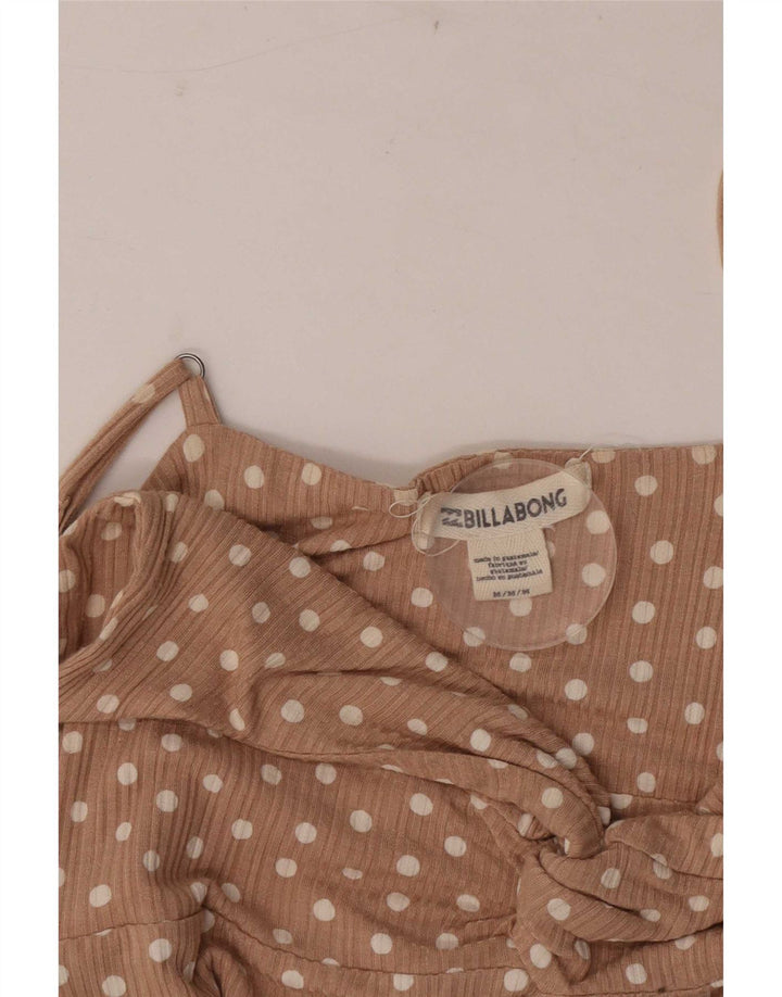 Vestito estivo senza maniche da donna Billabong UK 12 Pois beige medio