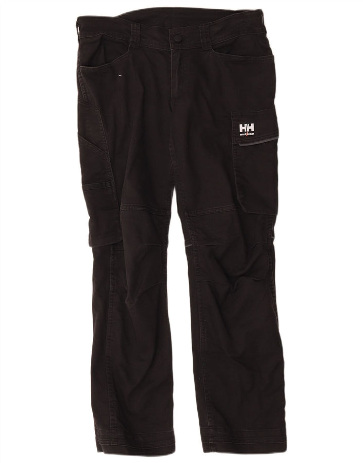 Pantaloni cargo dritti da uomo Helly Hansen W32 L28 cotone nero