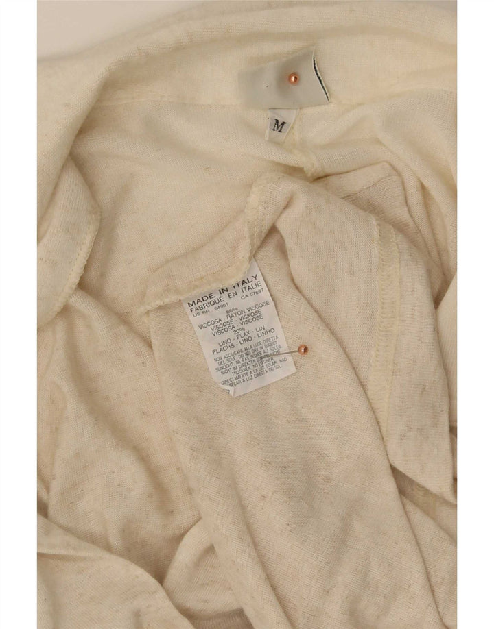 Maglione cardigan lungo da donna Benetton UK 14 Beige medio screziato