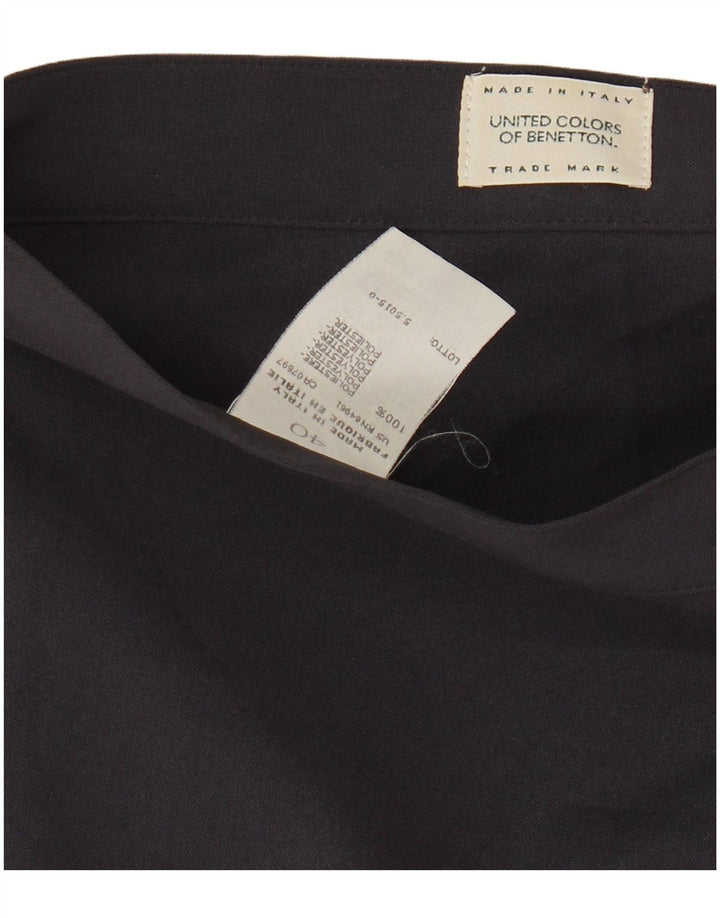 Minigonna Donna Benetton IT 40 Small W26 Blu Navy Poliestere